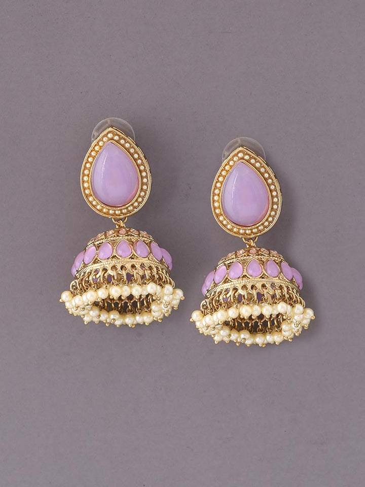 Purple Charuja Jhumkis