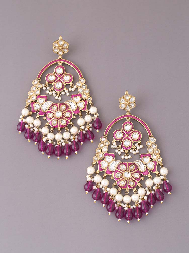 Purple Dayani Chandbalis