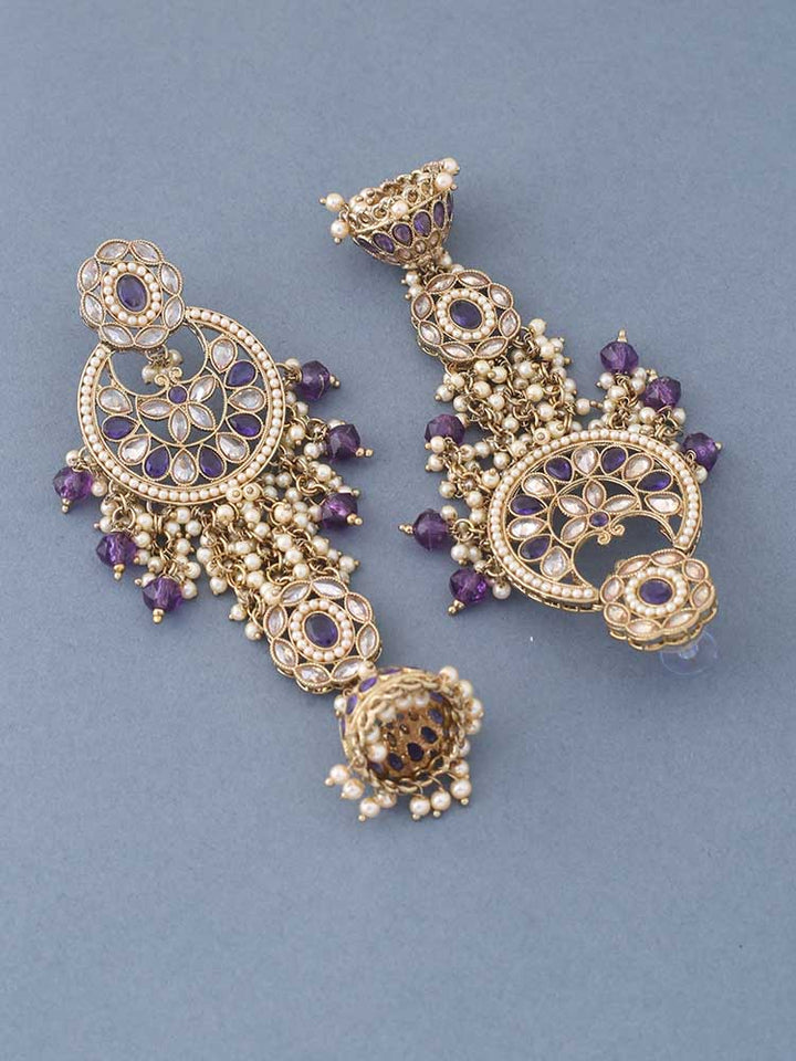 Purple Gurnam Jhumkis