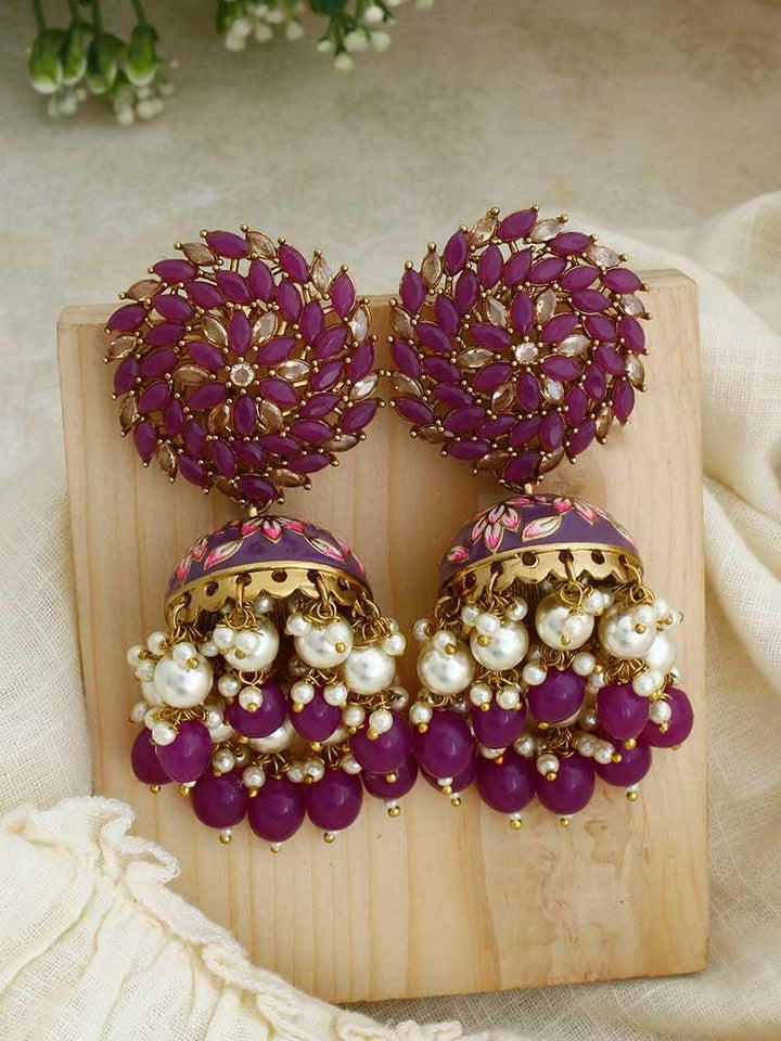 Purple Jessi Jhumkis - Bling Bag