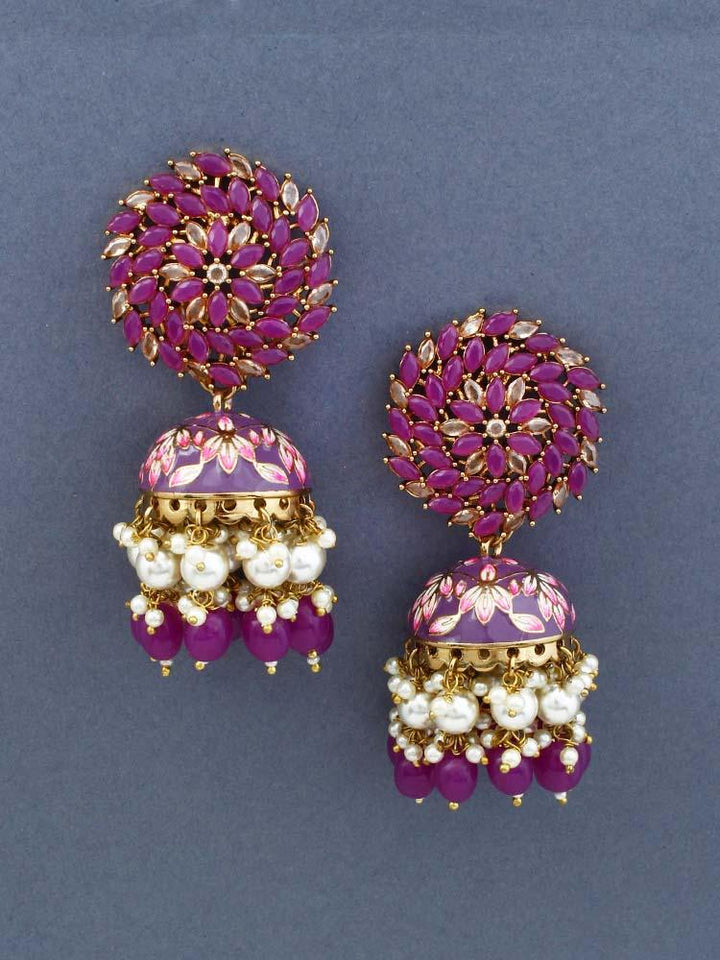 Purple Jessi Jhumkis - Bling Bag