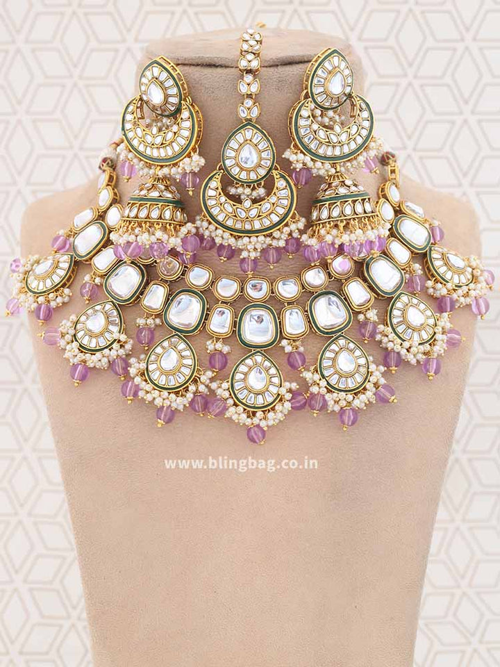 Purple Paarul Jewellery Set
