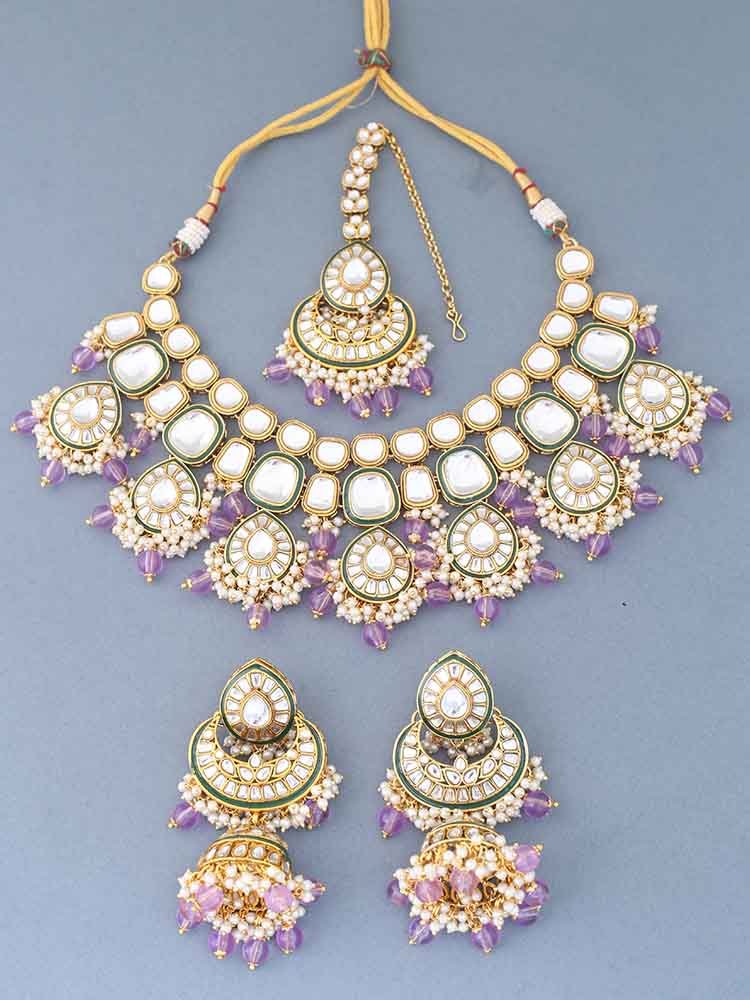 Purple Paarul Jewellery Set