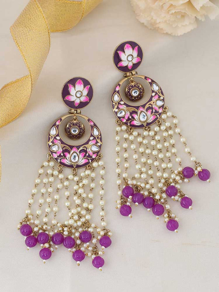 Purple Rivha Chandbalis