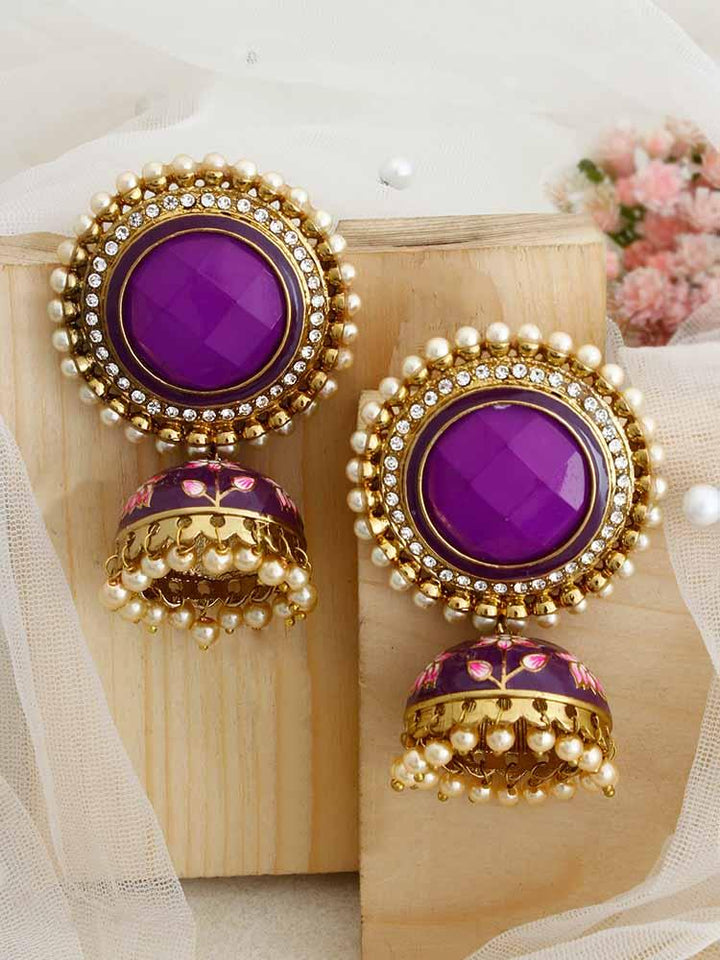 Purple Virat Jhumkis - Bling Bag