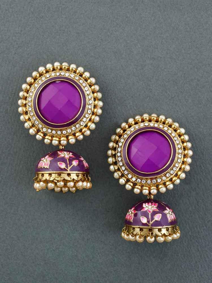 Purple Virat Jhumkis - Bling Bag