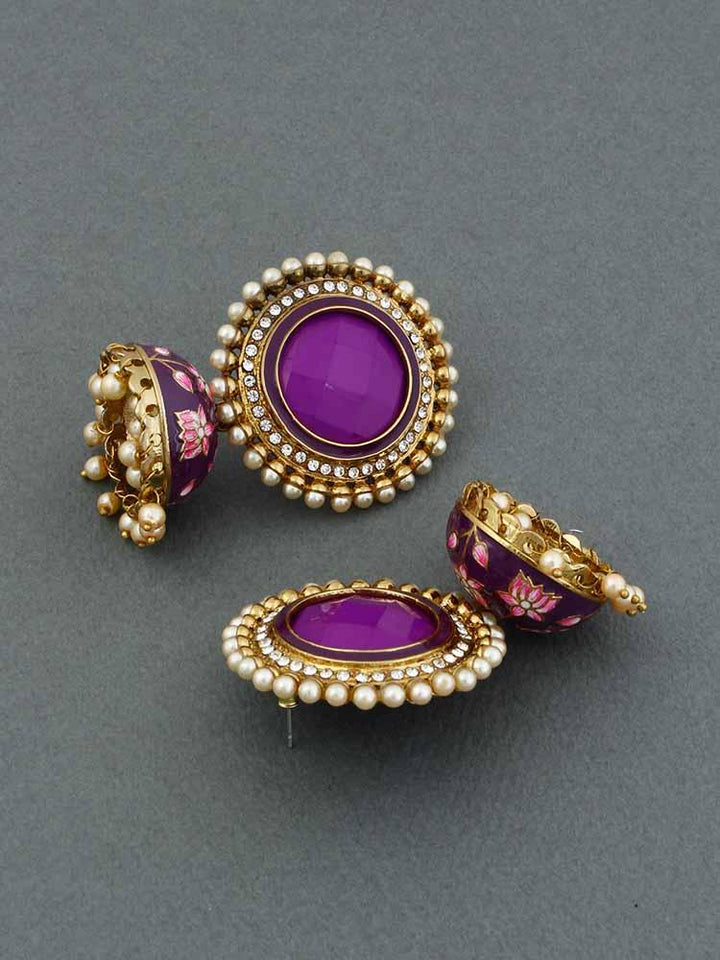 Purple Virat Jhumkis - Bling Bag