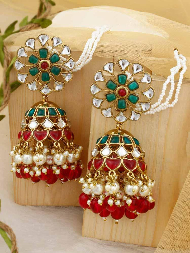 Rani Emerald Malka Sahara Jhumkis - Bling Bag