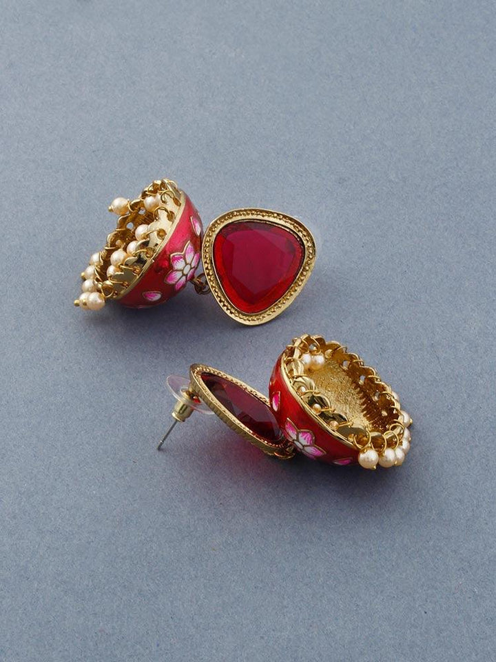 Rani Shesha Meenakari Jhumkis - Bling Bag