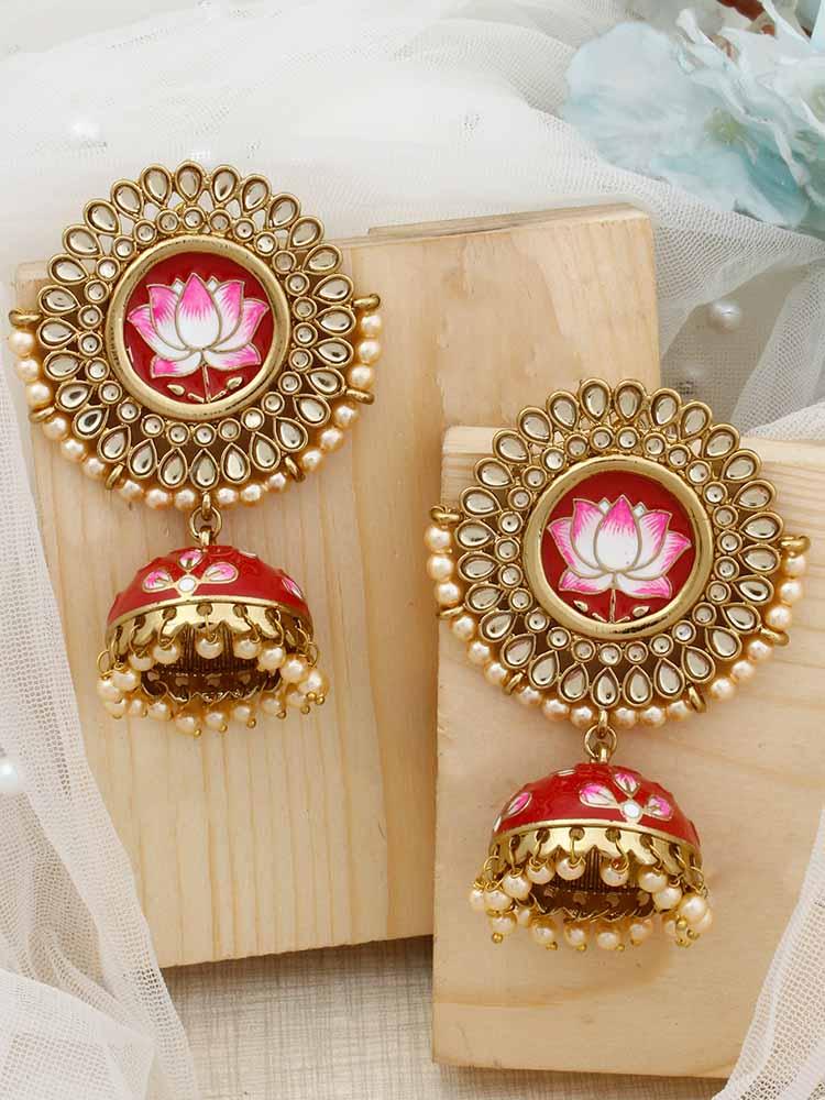 Red Avanti Jhumkis - Bling Bag