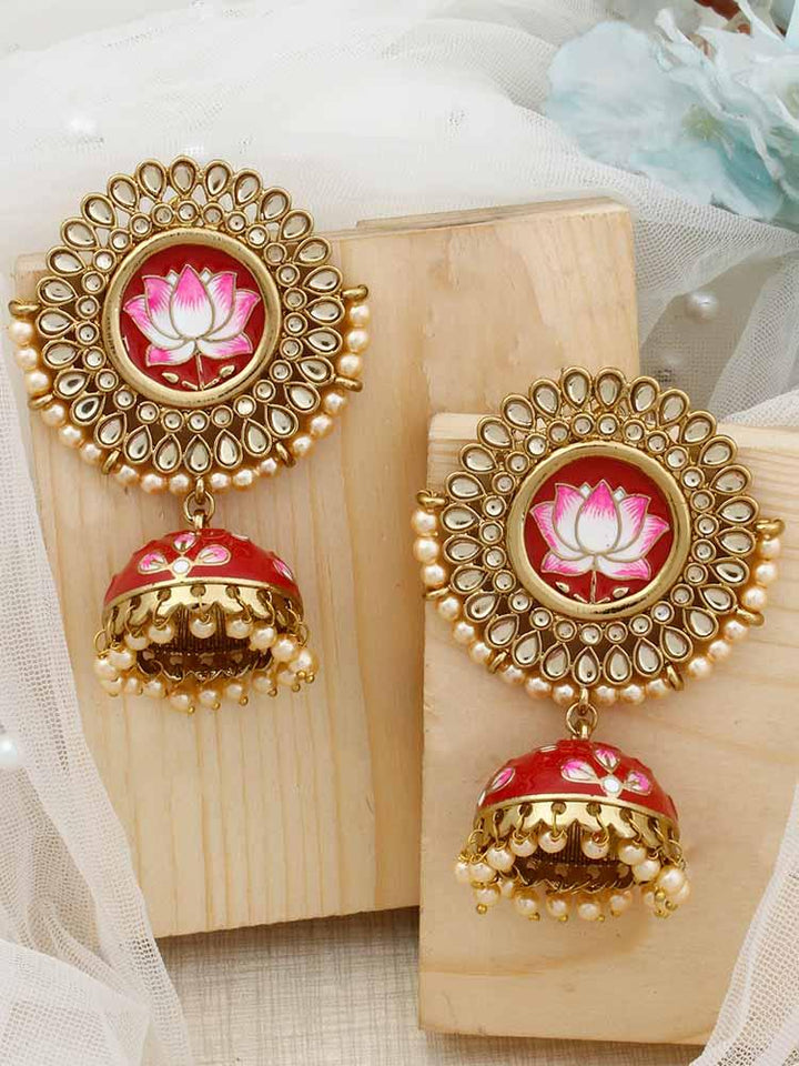 Red Avanti Jhumkis - Bling Bag