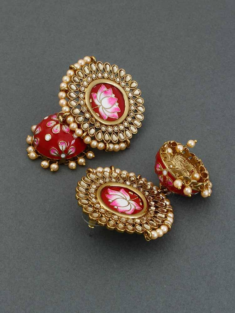 Red Avanti Jhumkis - Bling Bag