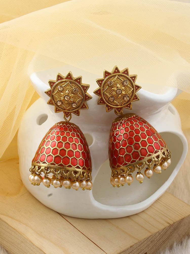Red Bell Jhumkis - Bling Bag