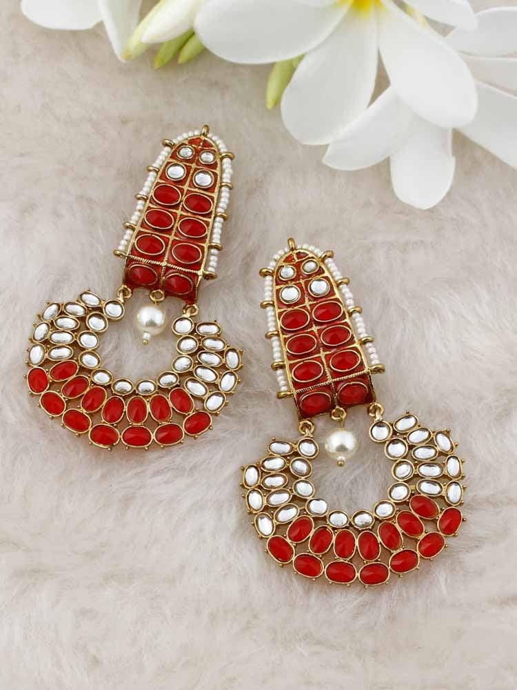 Red Daljit Chandbalis - Bling Bag