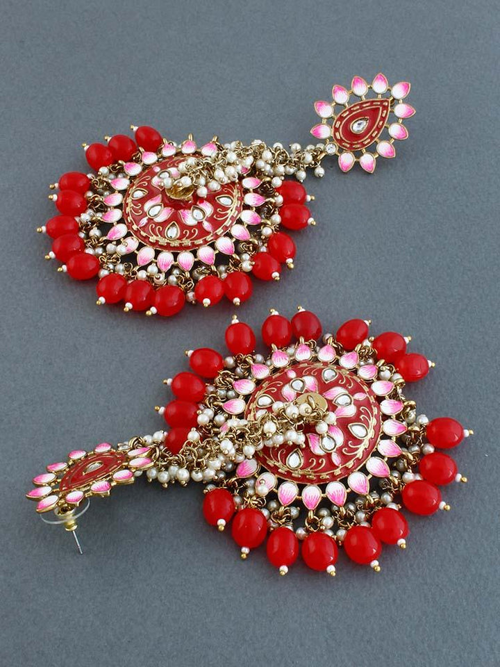 Red Jacki Jhumkis - Bling Bag