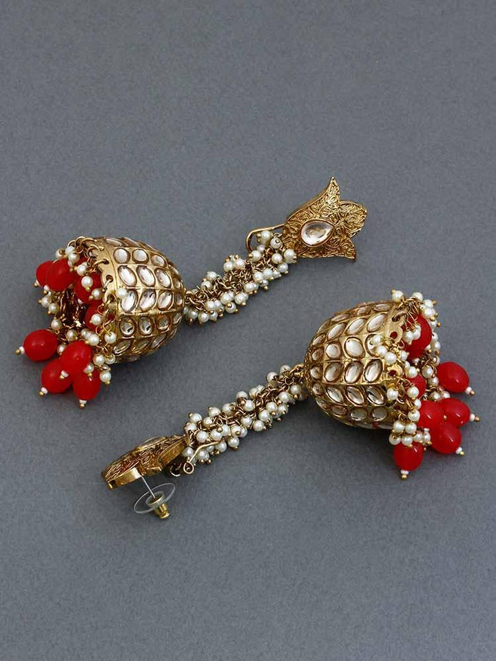 Red Rajkumari Jhumkis - Bling Bag