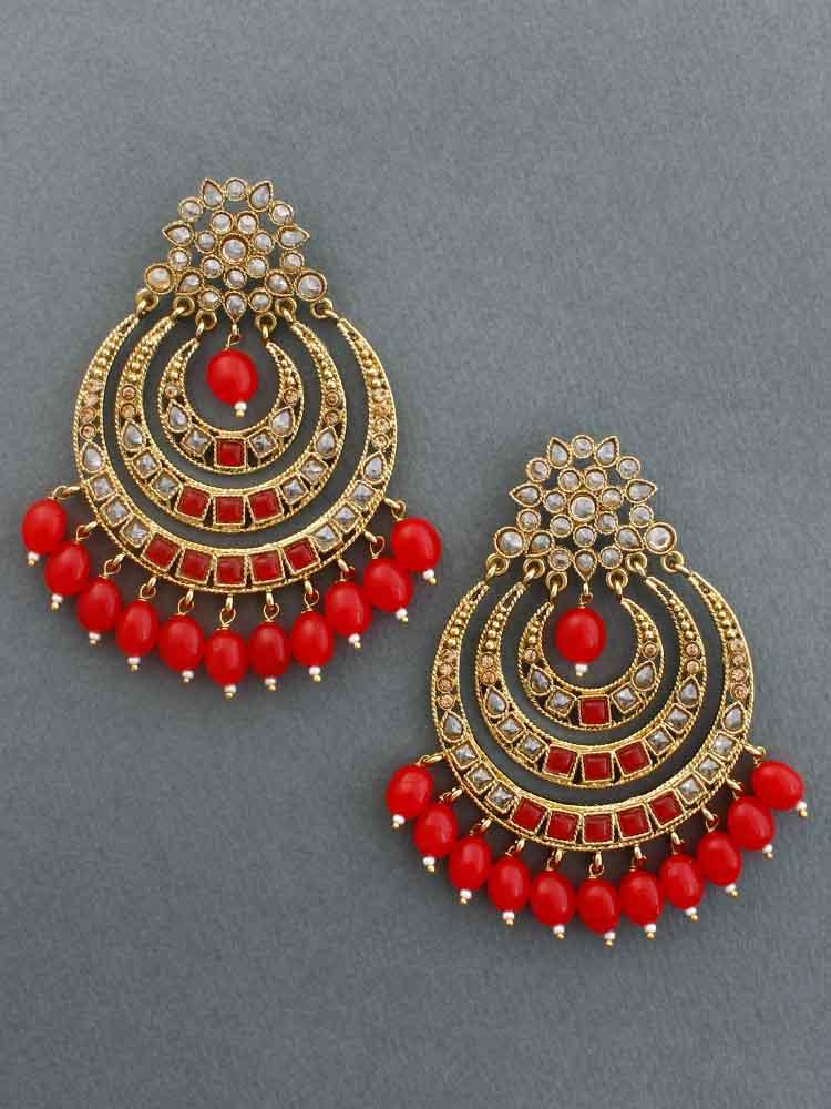 Red Zara Chandbalis - Bling Bag