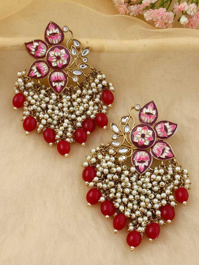 Ruby Chakrika Designer Earrings - Bling Bag