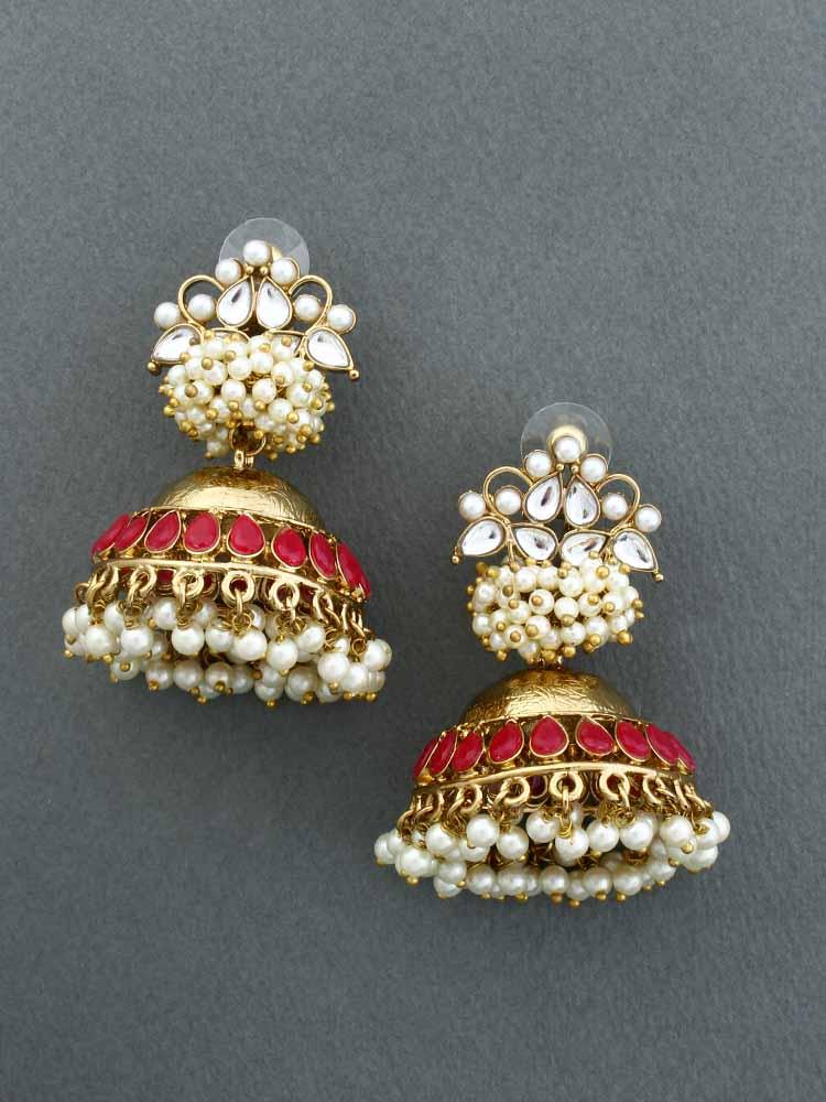 Ruby Hastha Jhumkis - Bling Bag