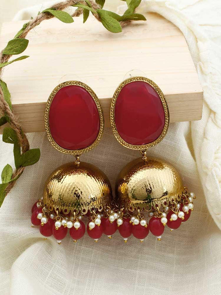 Ruby Magna Shesha Jhumkis - Bling Bag