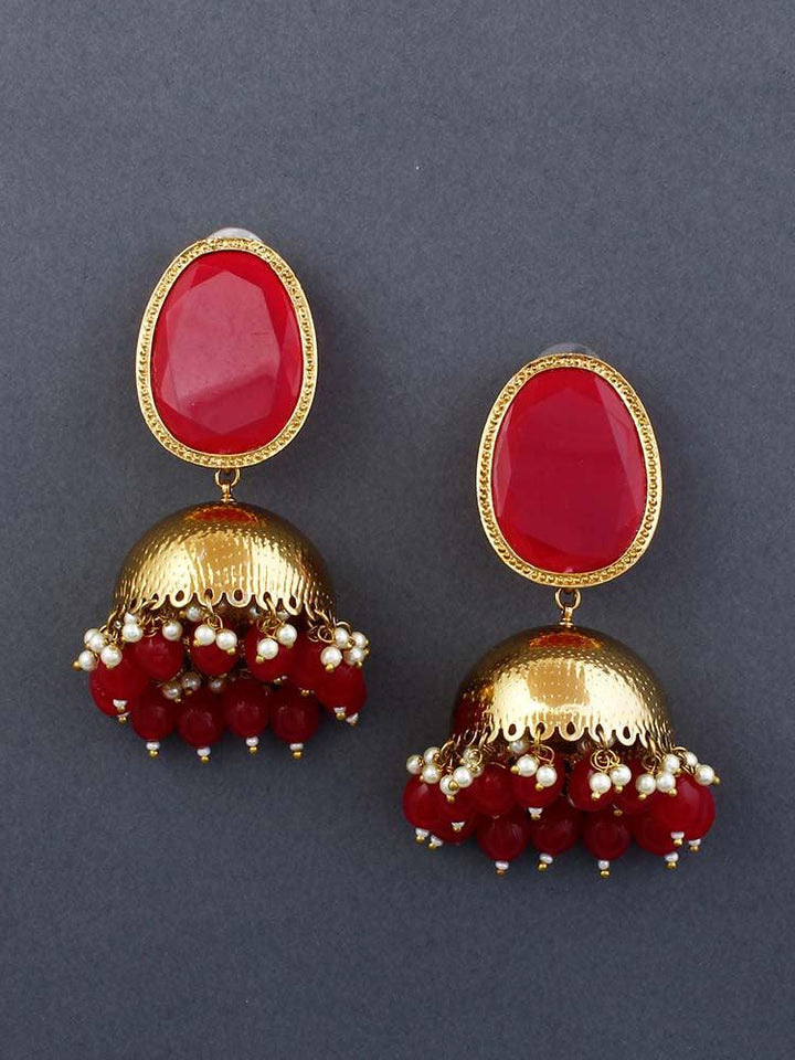 Ruby Magna Shesha Jhumkis - Bling Bag