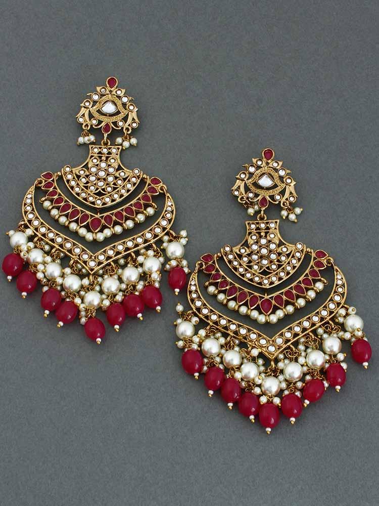 Ruby Samsaptaka Designer Earrings - Bling Bag