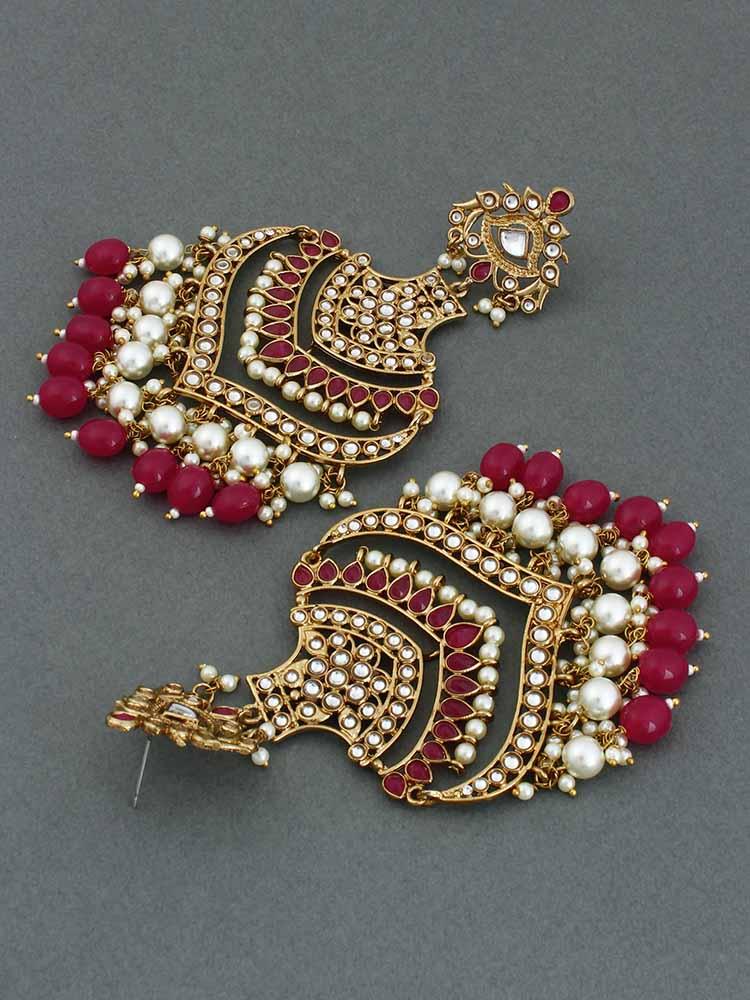Ruby Samsaptaka Designer Earrings - Bling Bag