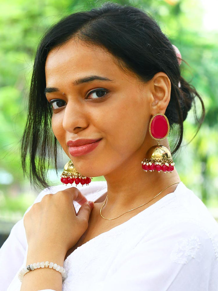 Ruby Magna Shesha Jhumkis