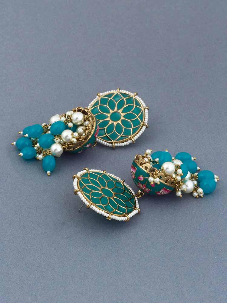 Rama Gamini Lotus Jhumkis - Bling Bag