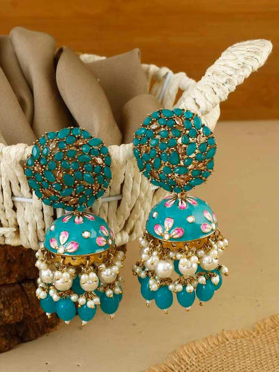 earrings - Bling Bag Rama Daliha Jhumki Earrings