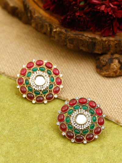 earrings - Bling Bag Rani Emerald Mastani Studs