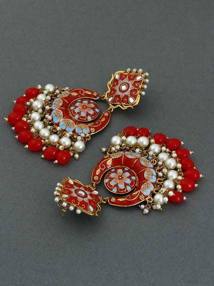 Red Bhanavi Chandbalis - Bling Bag