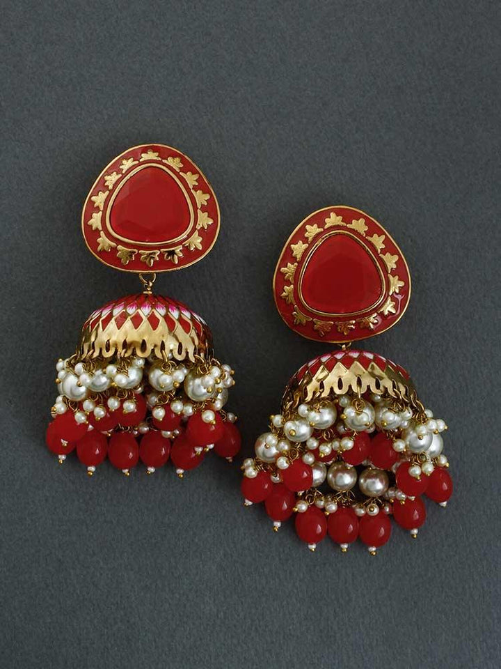Red Chetaki Jhumkis - Bling Bag