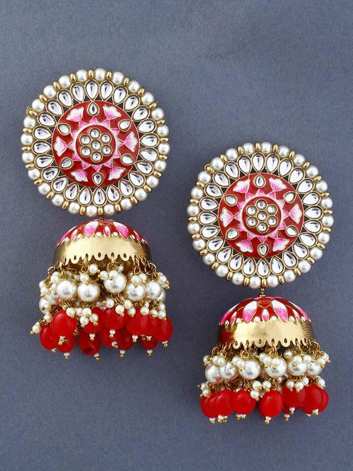 Red Kritika Jhumkis - Bling Bag