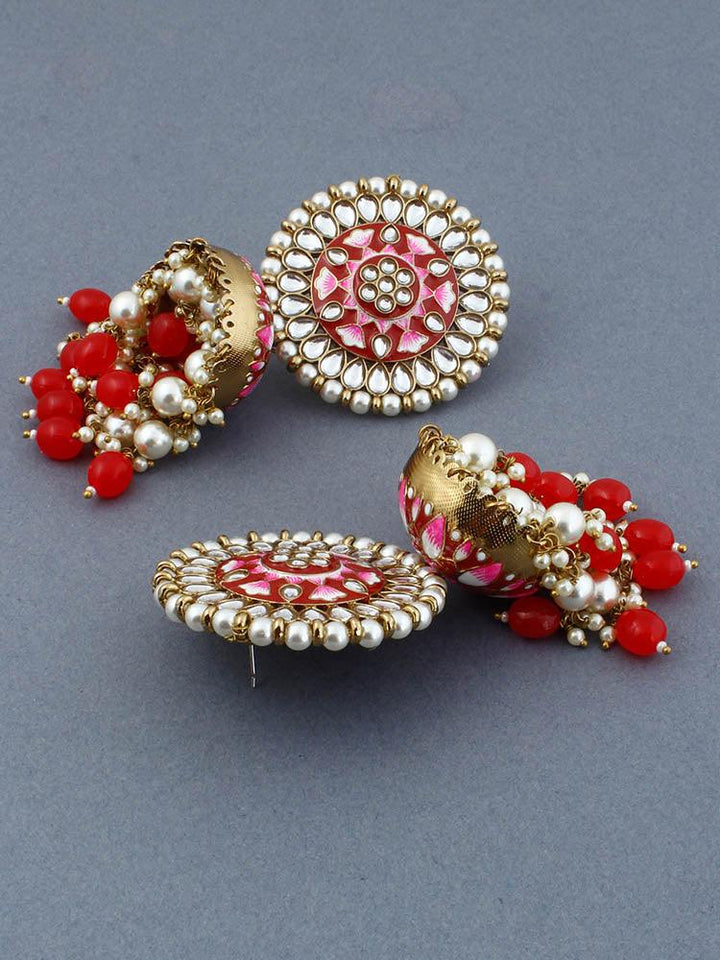 Red Kritika Jhumkis - Bling Bag