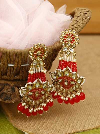 earrings - Bling Bag Red Jeet Designer Earrings