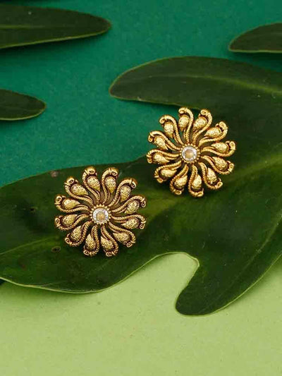 earrings - Bling Bag Riddhi Gold Plated Studs