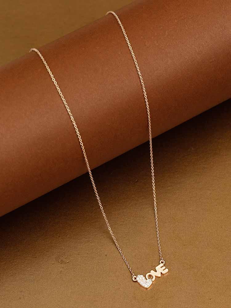 necklaces - Bling Bag Rose Gold Abira Love Necklace
