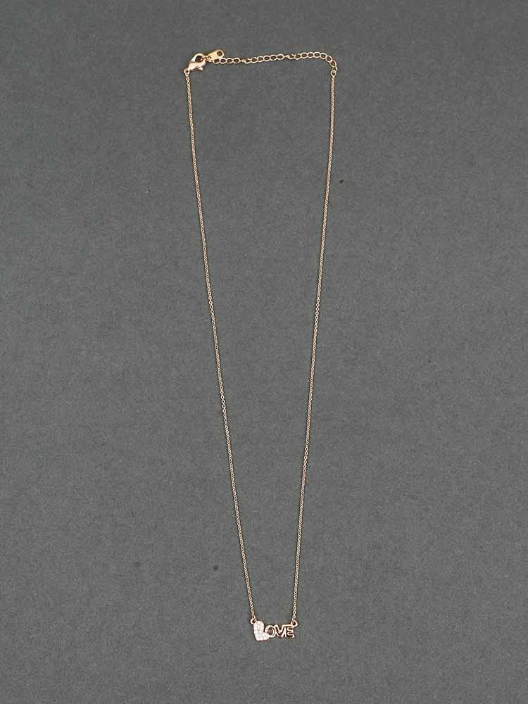 necklaces - Bling Bag Rose Gold Abira Love Necklace