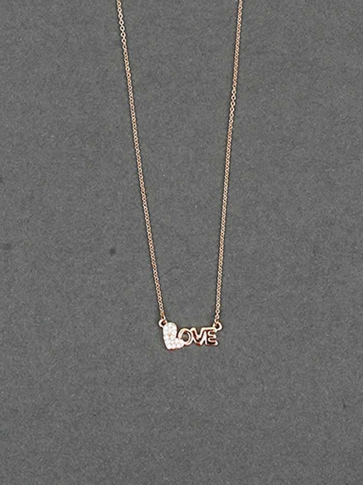 necklaces - Bling Bag Rose Gold Abira Love Necklace