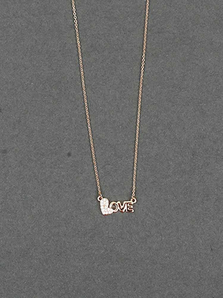 necklaces - Bling Bag Rose Gold Abira Love Necklace