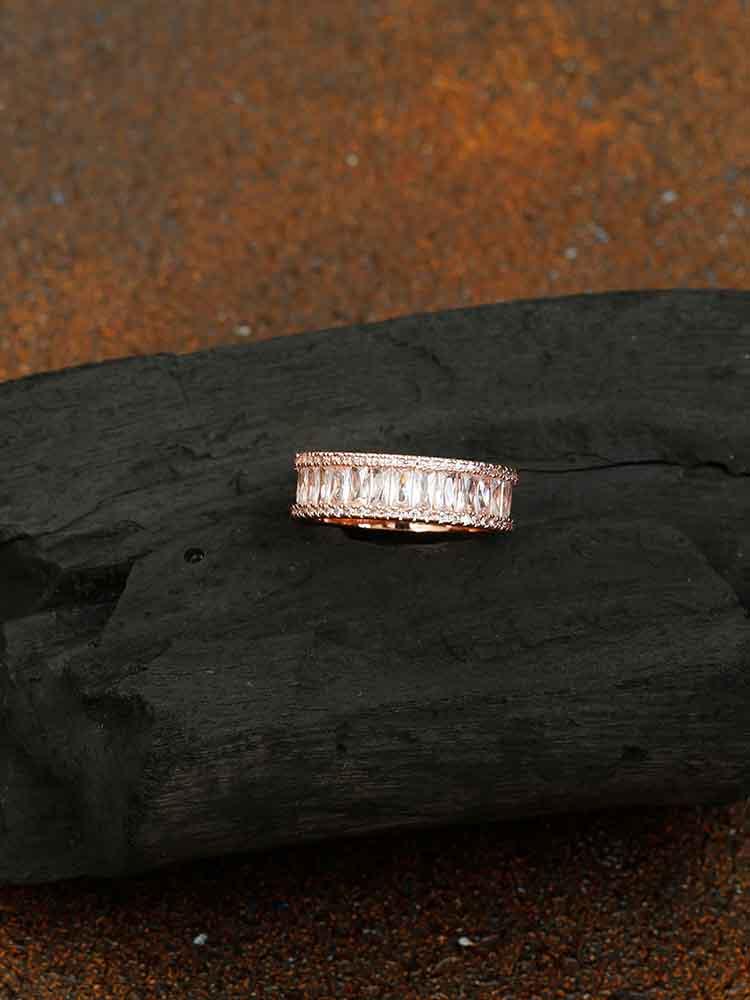 rings - Bling Bag Rose Gold Sunny Zirconia Ring