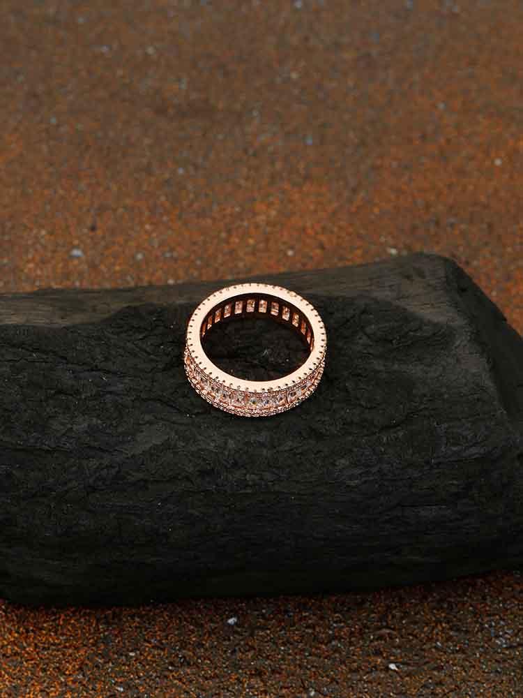 rings - Bling Bag Rose Gold Sunny Zirconia Ring