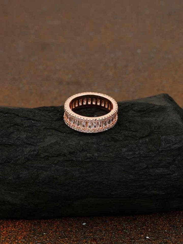 rings - Bling Bag Rose Gold Sunny Zirconia Ring