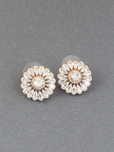 earrings - Bling Bag Rose Gold Finnley Zirconia Studs