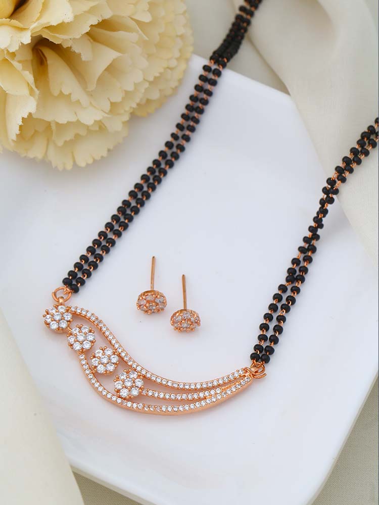 Rose Gold Abeba Mangalsutra Set