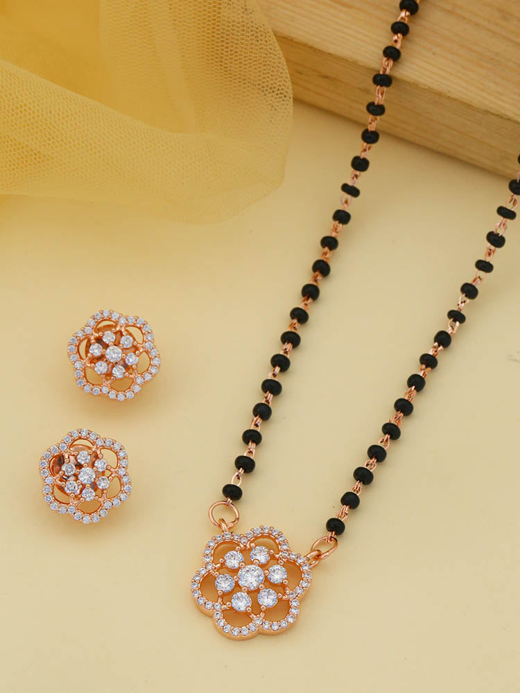 Rose Gold Chayanika Mangalsutra Set