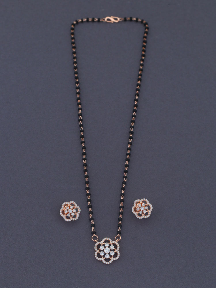 Rose Gold Chayanika Mangalsutra Set
