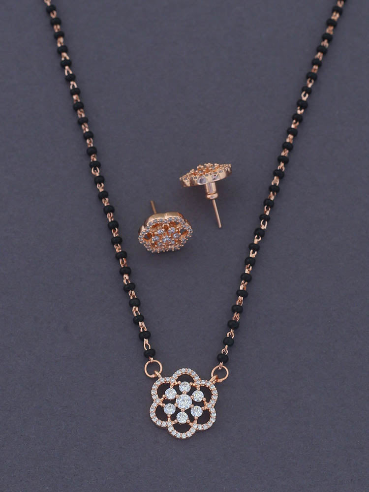 Rose Gold Chayanika Mangalsutra Set