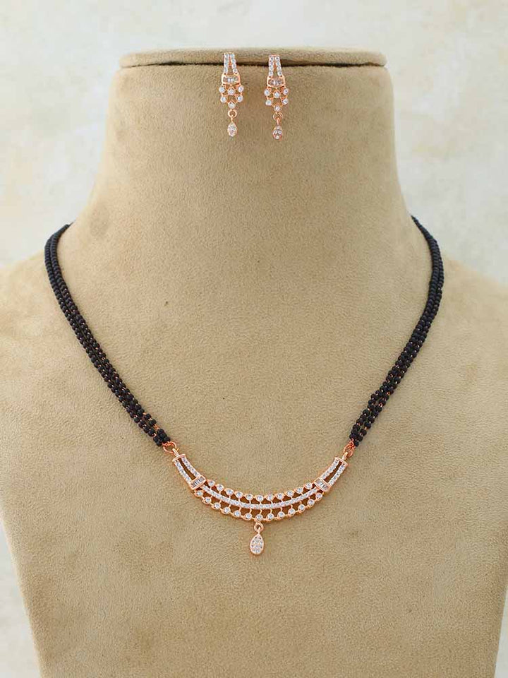Rose Gold Delima Mangalsutra Set
